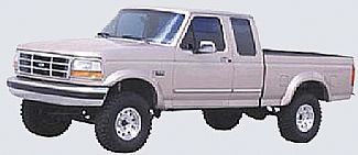 1992-1996 Ford Bronco, F150 Styleside Sport Fender Flares Round Style w/ Edge by Street Scene