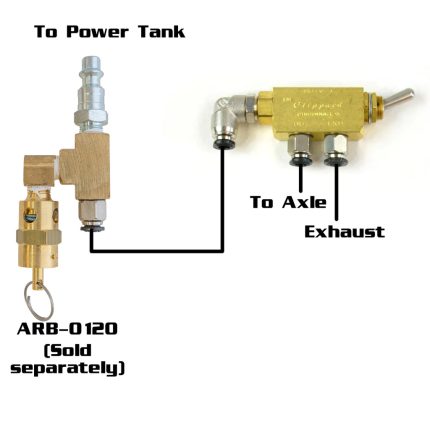 Pneumatic Air Toggle Switches for Air Lockers Single Axle 6mm Power Tank