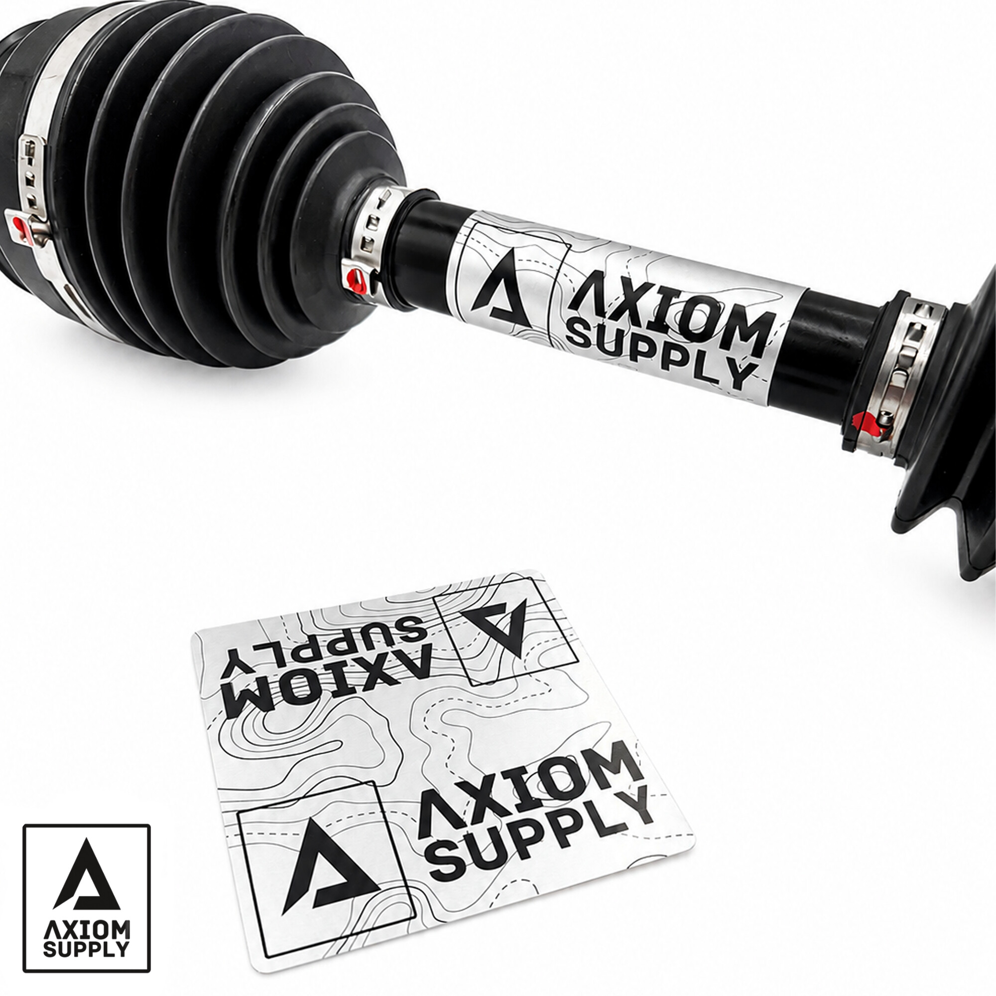 AXCVPLATE-XXVEZ Reaper Series CV Axle Logo Plate Axiom Supply - الصورة 1