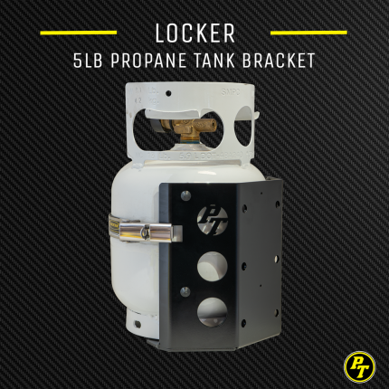 Teton Locker Propane Tank Bracket for 5 lb LP Bottle 8 Inch Diameter Power Tank