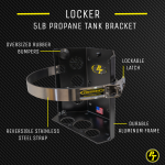 ⁦Teton Locker Propane Tank Bracket for 5 lb LP Bottle 8 Inch Diameter Power Tank⁩ - الصورة ⁦3⁩