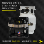 ⁦Teton Locker Propane Tank Bracket for 5 lb LP Bottle 8 Inch Diameter Power Tank⁩ - الصورة ⁦4⁩