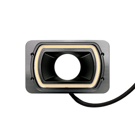 4×6 Inch Billet Air Intake with HDR Switchback Halo (Black Anodized) Dapper Lighting