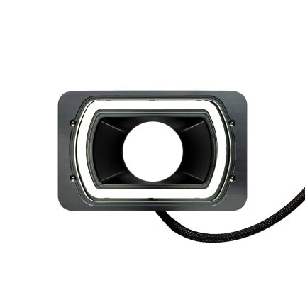 4×6 Inch Billet Air Intake with HDR Switchback Halo (Black Anodized) Dapper Lighting