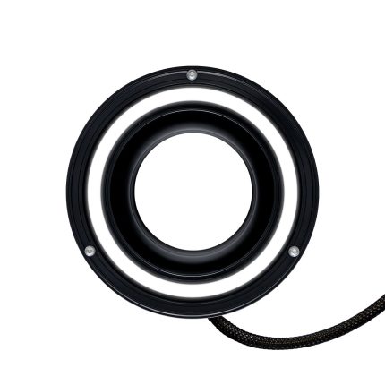 5.75 Inch Large 74.5mm Billet Air Intake with HDR Switchback Halo (Black Anodized) Dapper Lighting