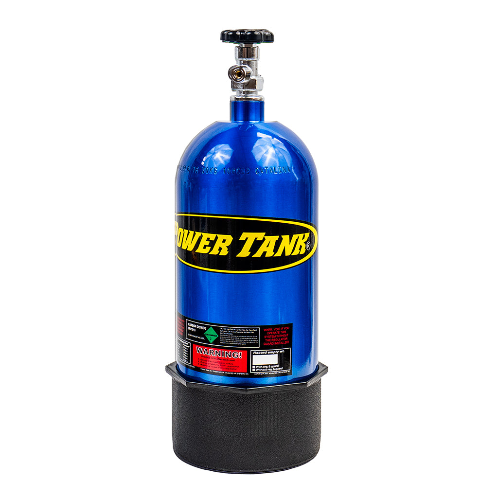 CYL-2080-CB-B-GNJC 10 lb Power Tank CO2 Bottle w/ Boot Candy Blue Power Tank - Image 1
