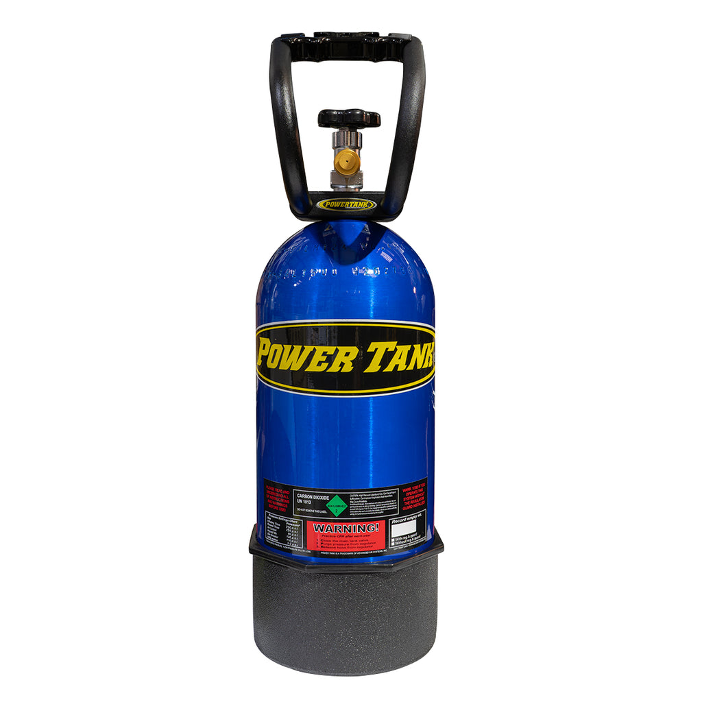 CYL-2080-CB-BH-GNJC 10 lb Power Tank CO2 Bottle w/ Boot and Handle Candy Blue Power Tank - Image 1