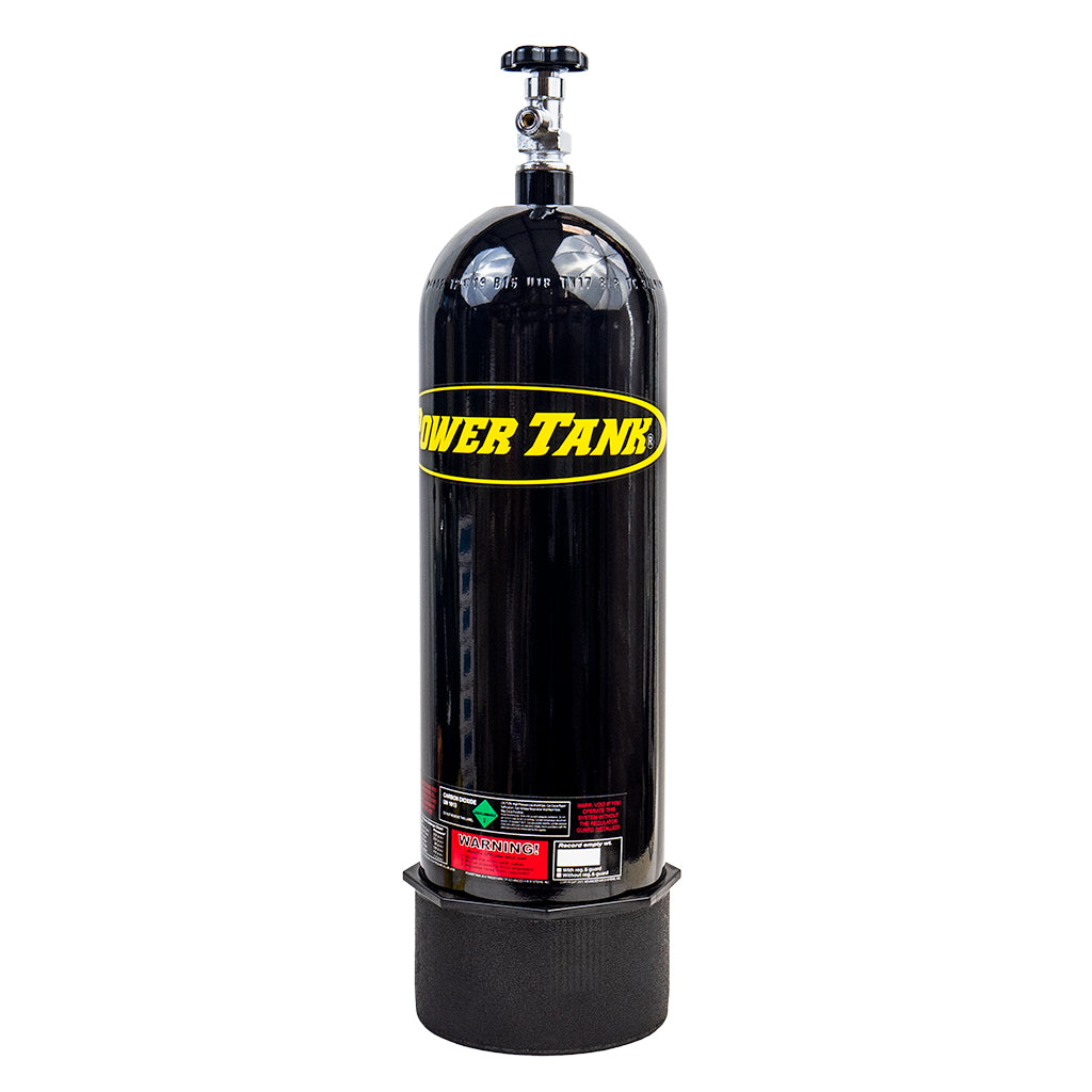 CYL-2100-BK-B-GNJC 15 lb Power Tank CO2 Bottle w/ Boot Gloss Black Power Tank - Image 1