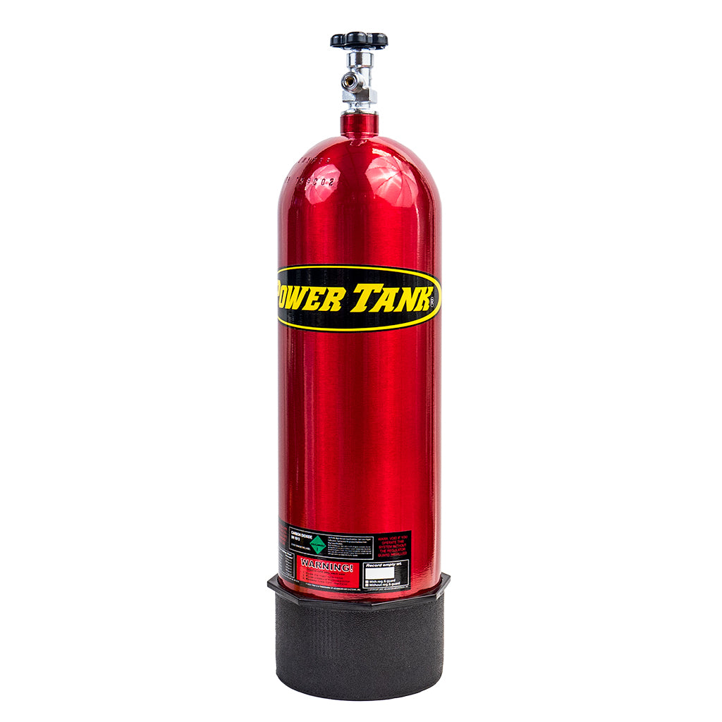 CYL-2100-CR-B-GNJC 15 lb Power Tank CO2 Bottle w/ Boot Candy Red Power Tank - Image 1