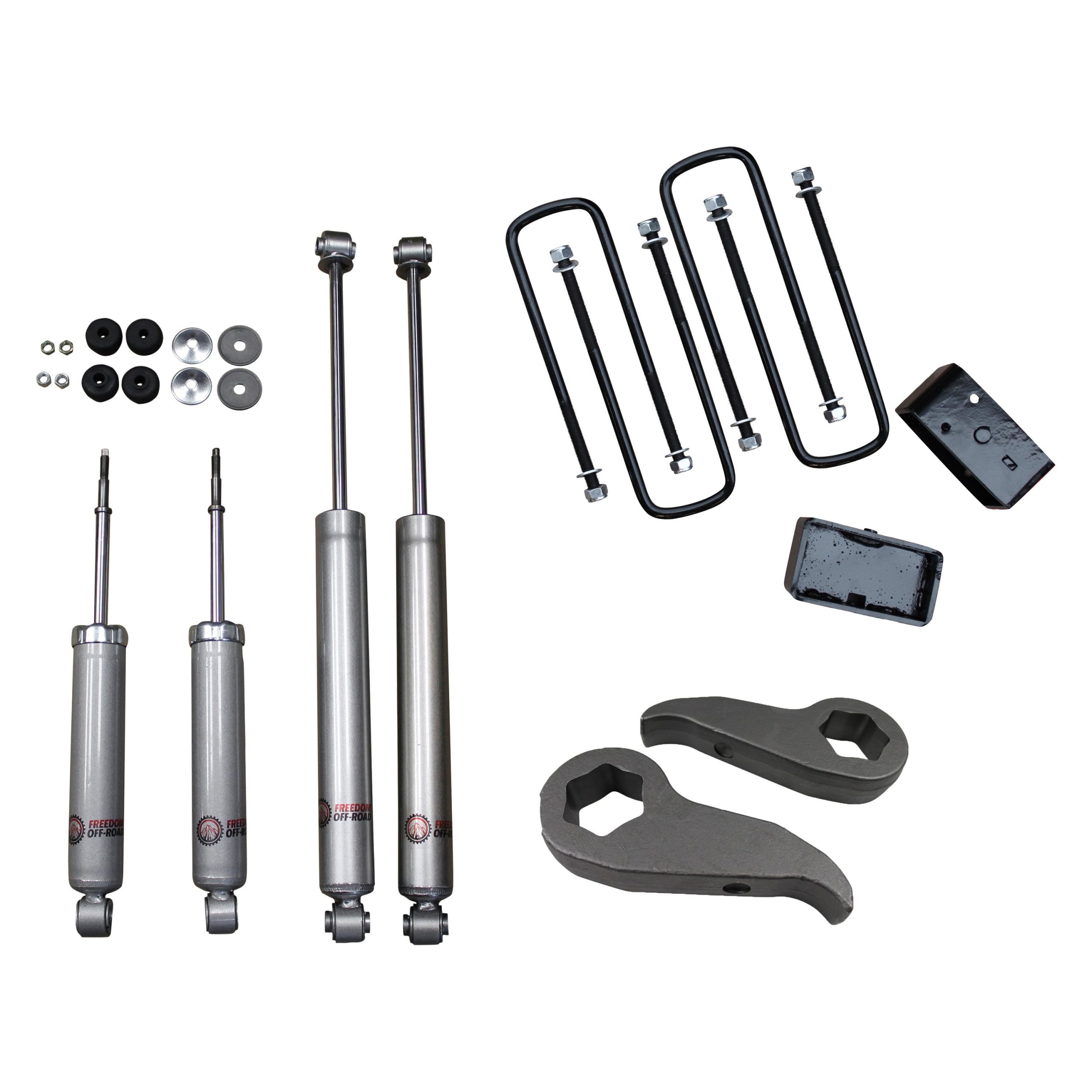 FO-G504-KIT-GHNX 1 Inch-3 Inch Leveling Lift Kit w/ Shocks 11-19 Silverado/Sierra 2500 HD/3500 HD Freedom Off-Road - الصورة 1