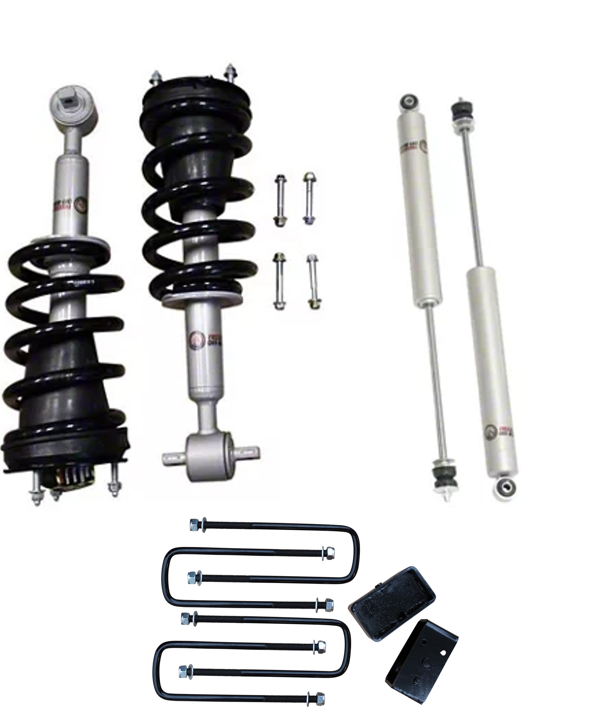 FO-G807-3-KIT-GHNX 3 Inch Lift Kit w/ Front Struts, Rear Blocks, and Shocks 2019-Present Silverado/Sierra 1500 Freedom Off-Road - Image 1