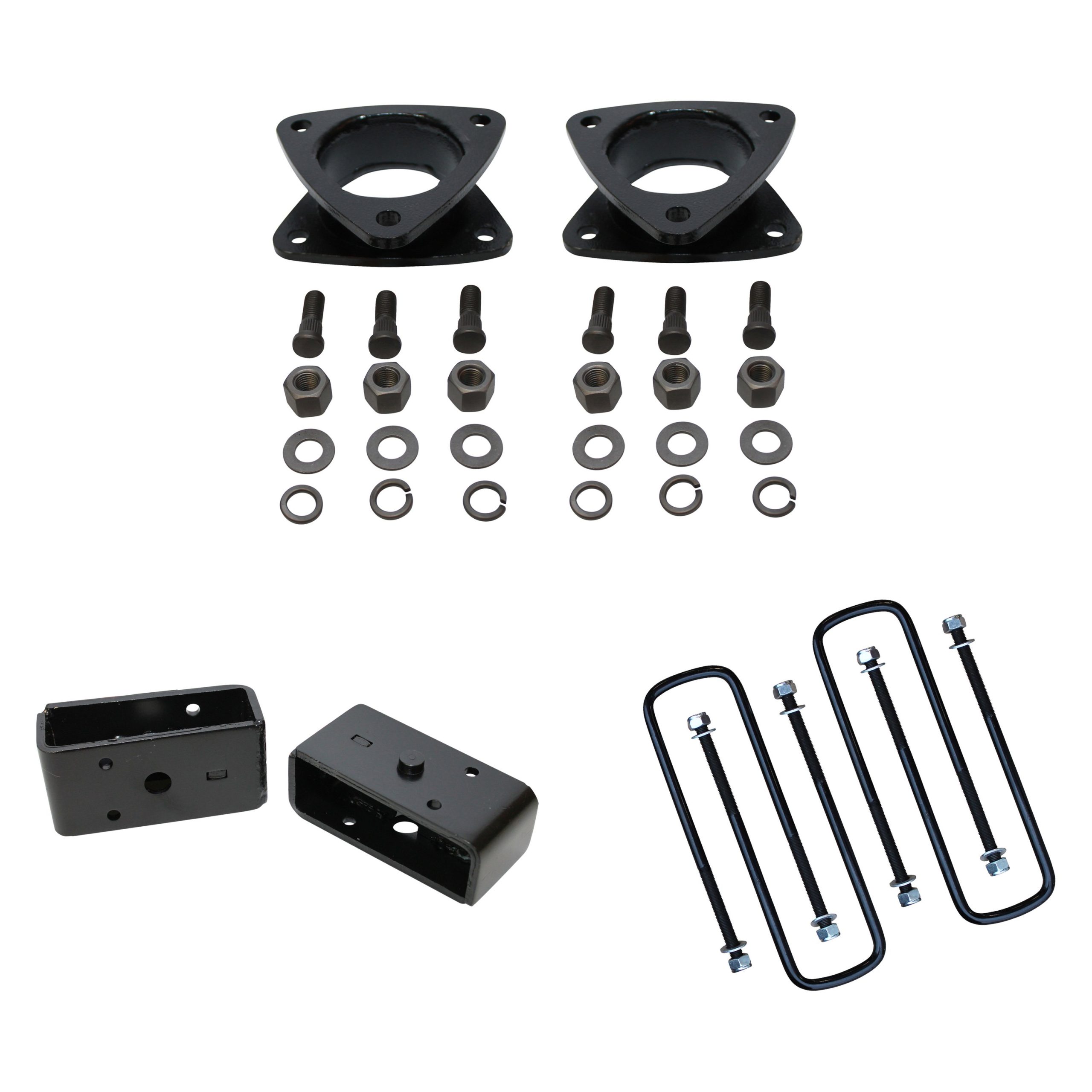 FO-T601-KIT-GHNX 3 Inch Front Steel Strut Spacers 2 Inch Rear Lift Blocks w/U Bolts 05-23 Tacoma Freedom Off-Road - Image 1