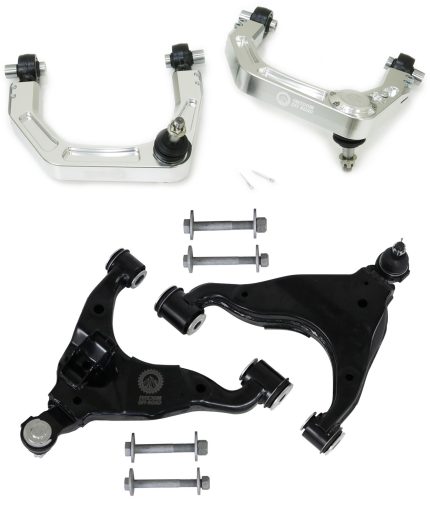 Billet Front Upper Control Arms and OEM Replacement Lower Control Arms for 2-4 Inch Lift 03-09 Toyota 4Runner/03-09 Lexus GX470/07-10 Toyota FJ Cruiser (NON-KDSS) Freedom Off-Road