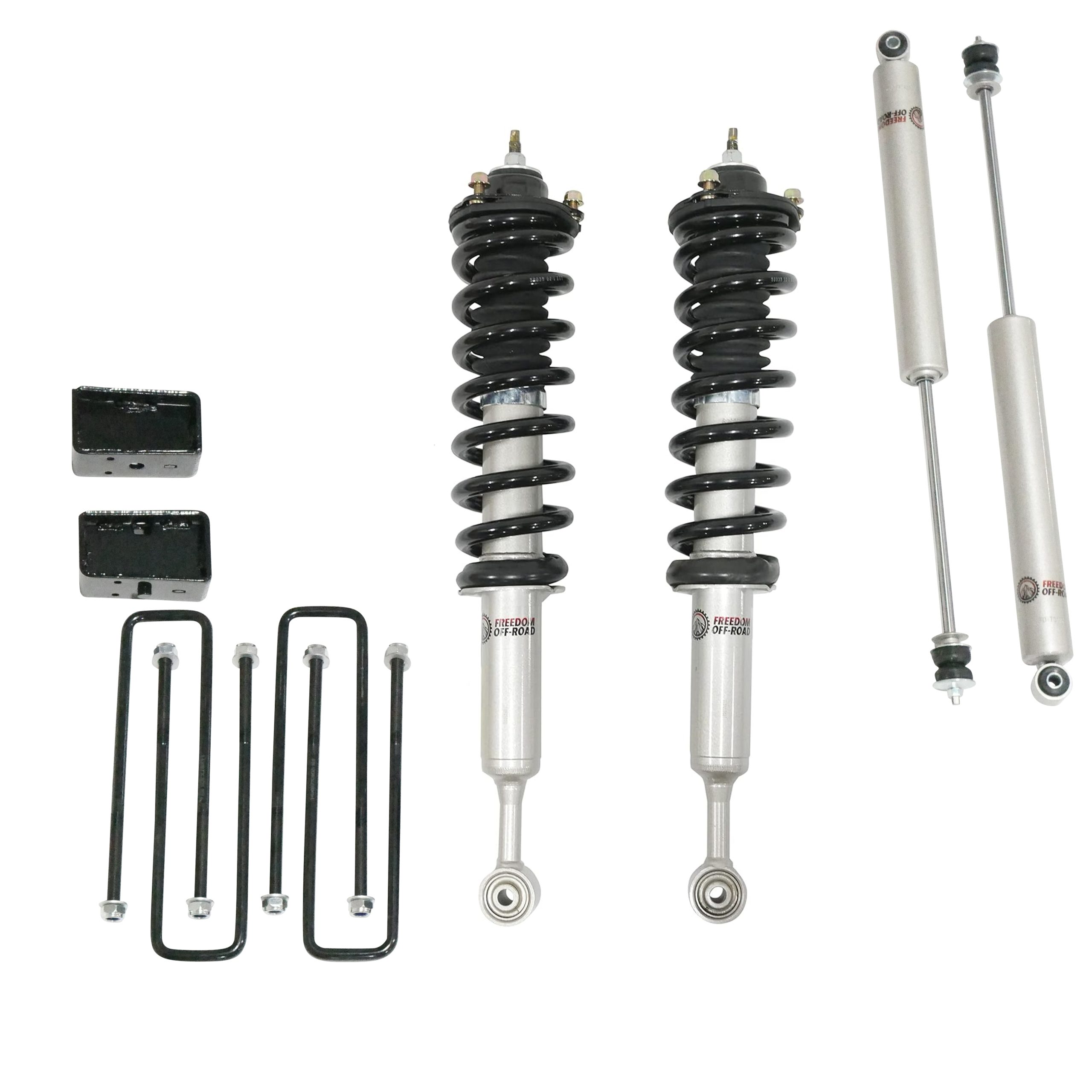 FO-T801-3-KIT-GHNX 3 Inch Lift Kit Front Struts w/ Rear Blocks and Shocks 05-23 Toyota Tacoma Freedom Off-Road - Image 1