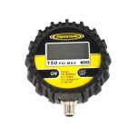 Digital Tire Inflator Gauge 150 PSI 2.5 Inch Diameter 1/8 NPT Threads Lower Power Tank