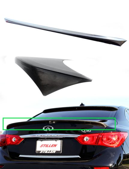 Infiniti Q50 Rear Spoiler Unpainted For 14-17 Infiniti Q50 Stillen