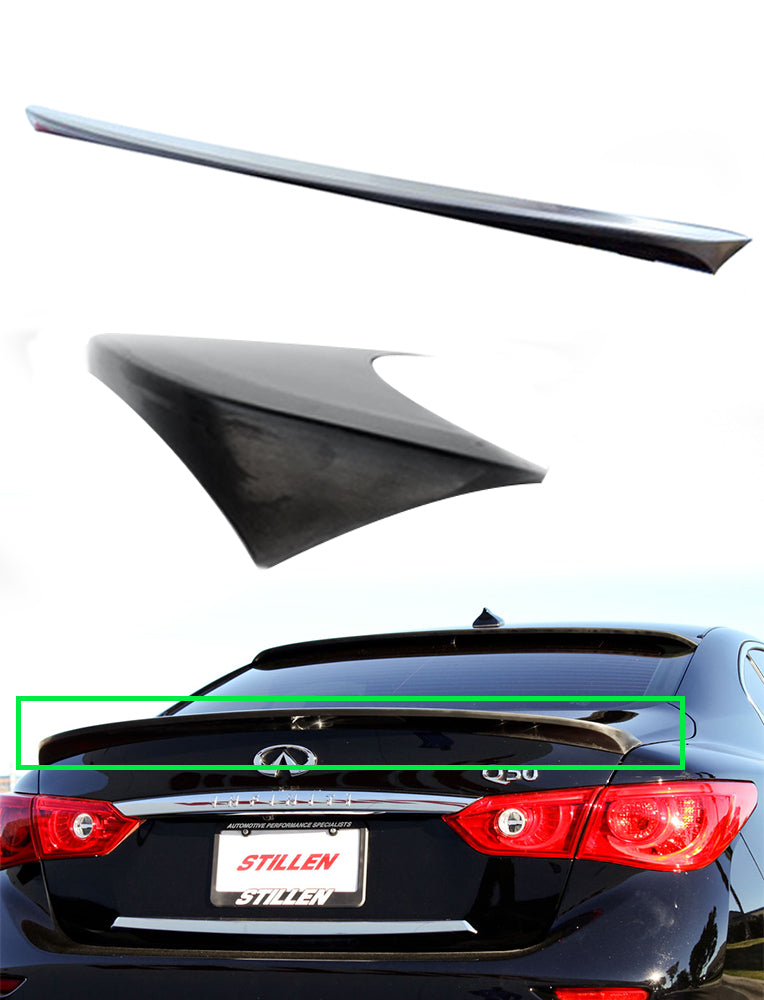 KB11223-DJJX Infiniti Q50 Rear Spoiler Unpainted For 14-17 Infiniti Q50 Stillen - الصورة 1