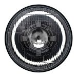 Black LED Seven with HDR Switchback Halo with Original Glass Dapper Lighting