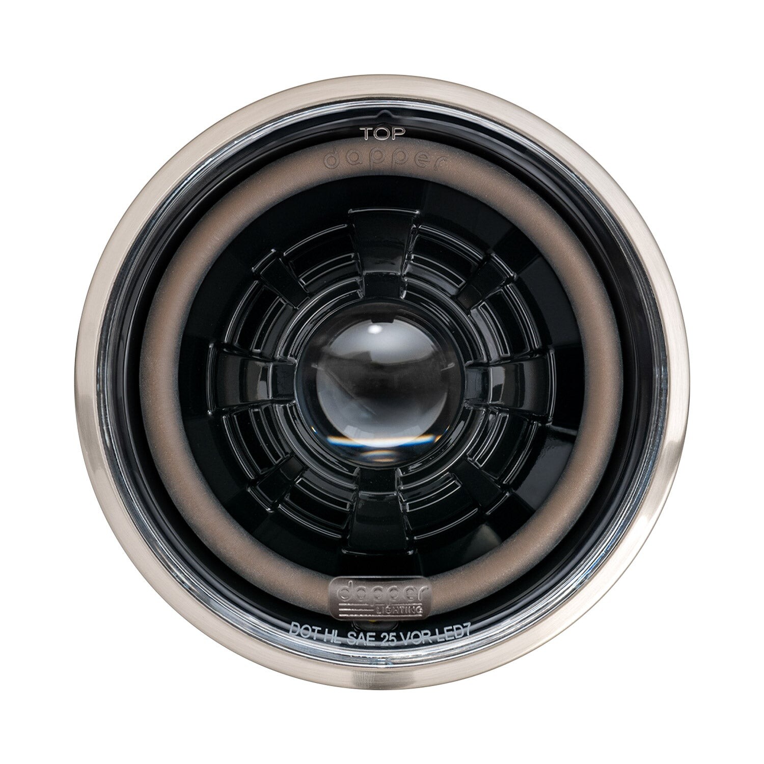 LED7-SMKHDRSWB-B-C-D-KLCK Black LED Seven with Smoked HDR Halo Dapper Lighting - Image 1