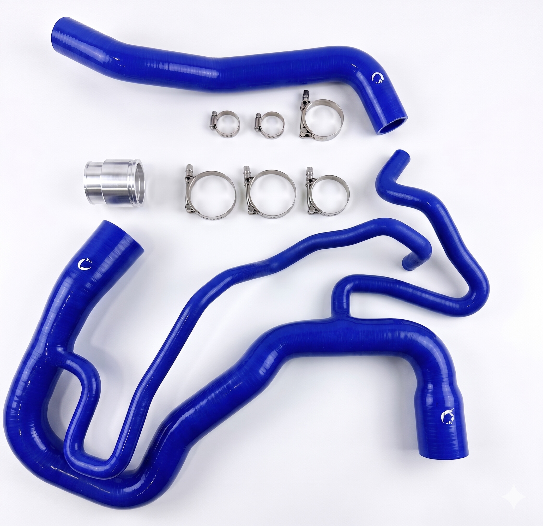 MAMCC661116BL-XQWKA Heavy Duty Silicone Coolant Hose Kit Compatible With 2011-2016 Chevy Silverado GMC Sierra 6.6L Duramax Blue Mammoth Parts - Image 1