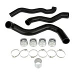 مجموعة خرطوم مبرد السيليكون المتينة مناسبة للسيارات Ford 08-10 6.4 Powerstroke F-250 F-350 Black Mammoth Parts