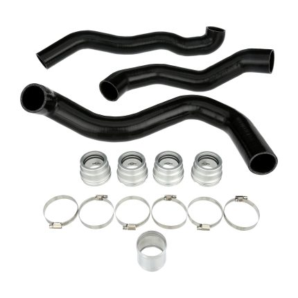 مجموعة خرطوم مبرد السيليكون المتينة مناسبة للسيارات Ford 08-10 6.4 Powerstroke F-250 F-350 Black Mammoth Parts