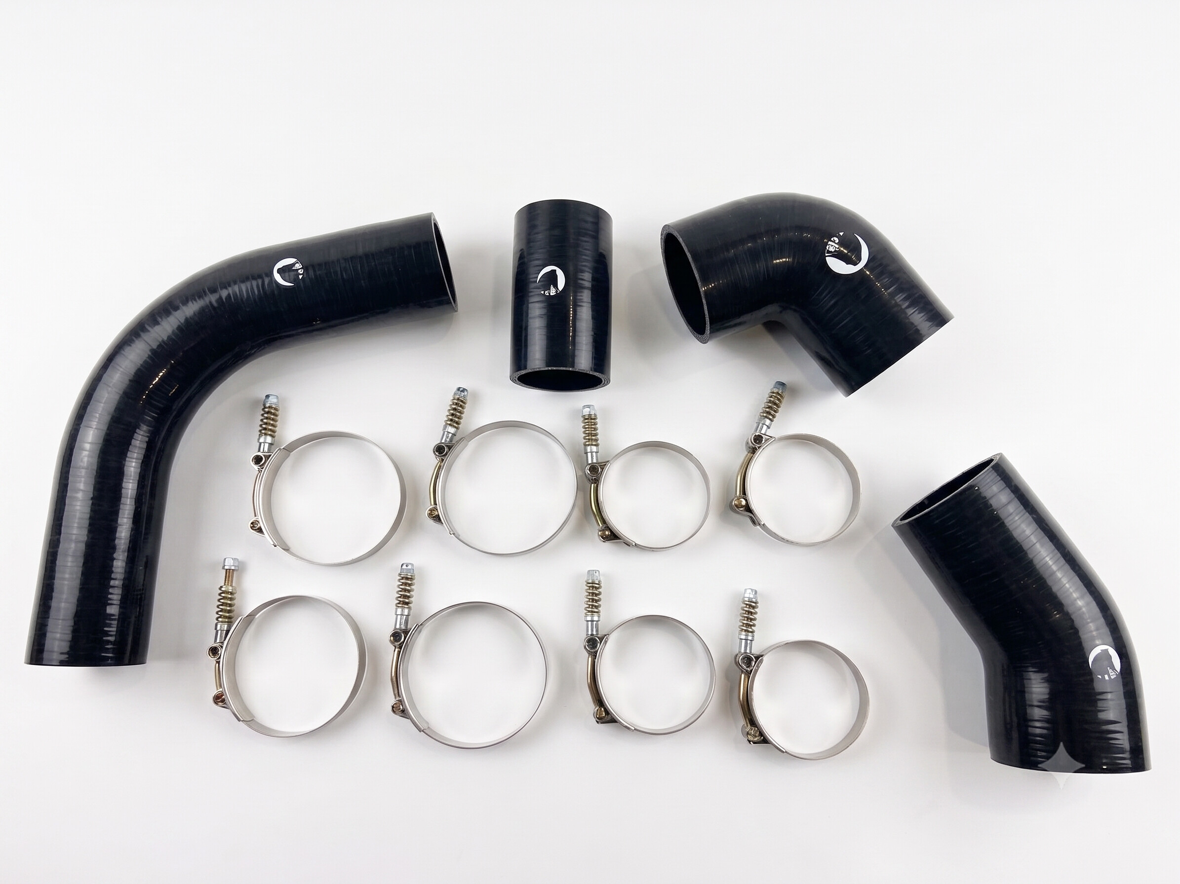 MAMICC660204HBK-XQWKA Heavy Duty Silicone Intercooler Boot Kit Fits 2002-2004 Chevy 6.6L Duramax LB7 Black Mammoth Parts - Image 1