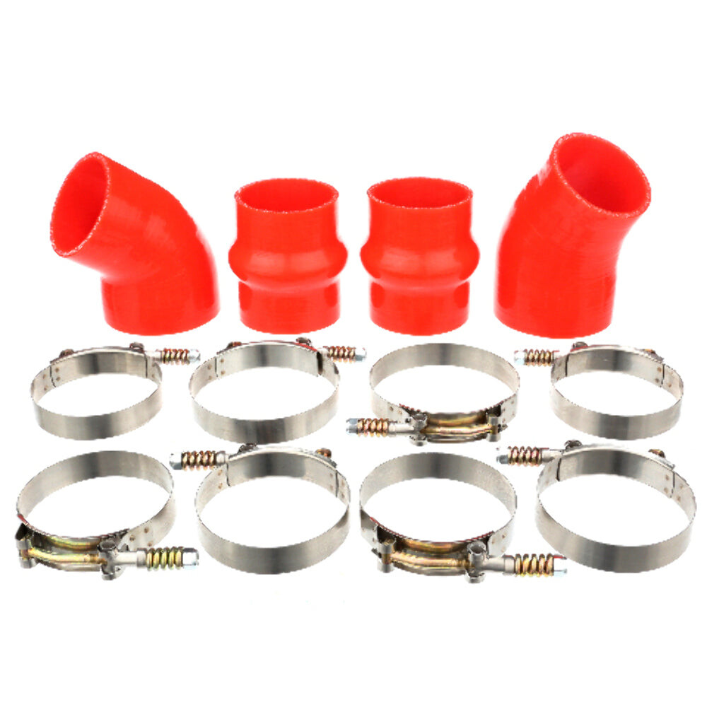 MAMICD599402RD-XQWKA Heavy Duty Silicone Intercooler Boot Kit For 1994-2002 Dodge Ram Cummins 5.9L Diesel Red Mammoth Parts - الصورة 1