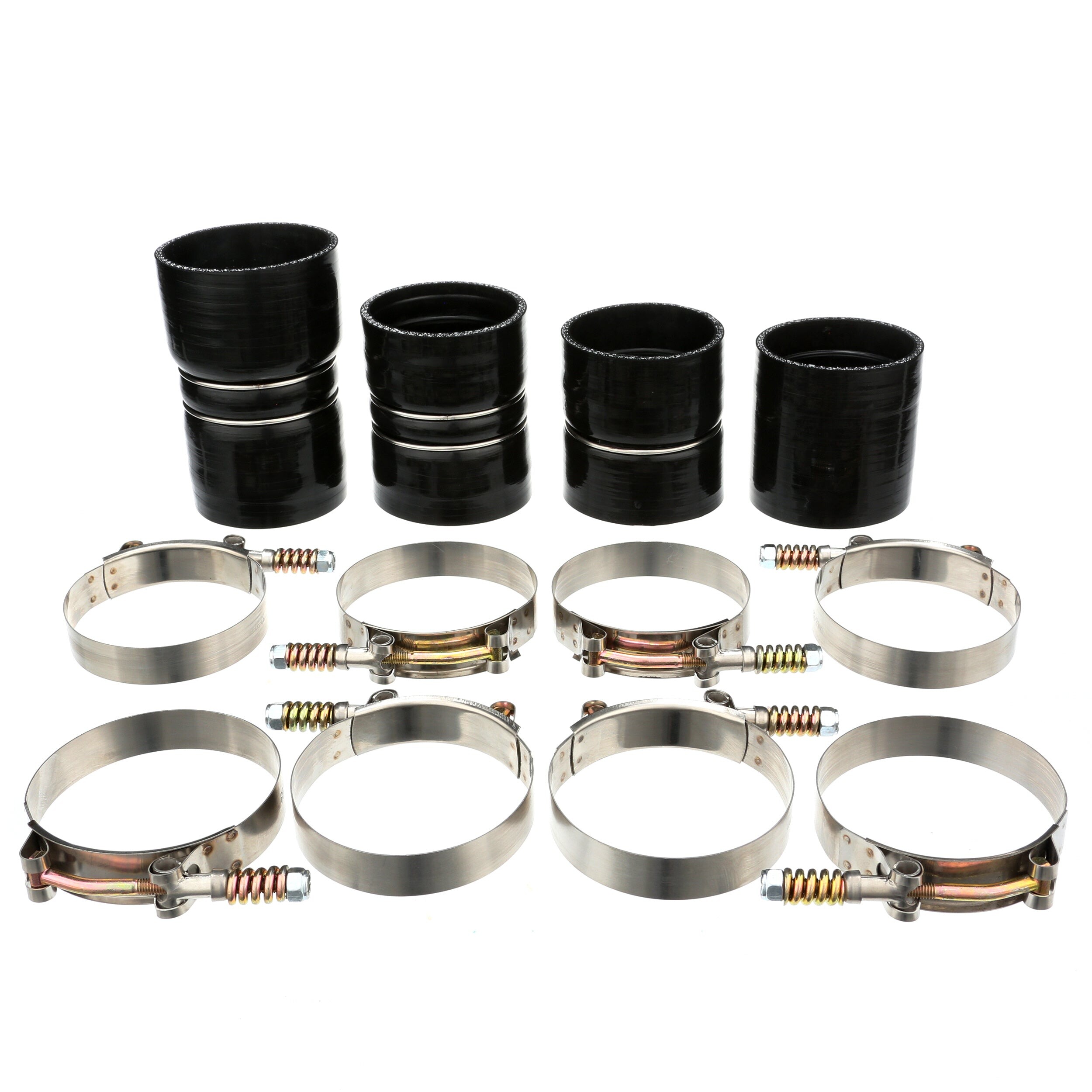 MAMICF640810BK-XQWKA Heavy Duty Silicone Intercooler Boot Kit For 2008-2010 Ford F-250 F-350 6.4L Powerstroke Black Mammoth Parts - الصورة 1