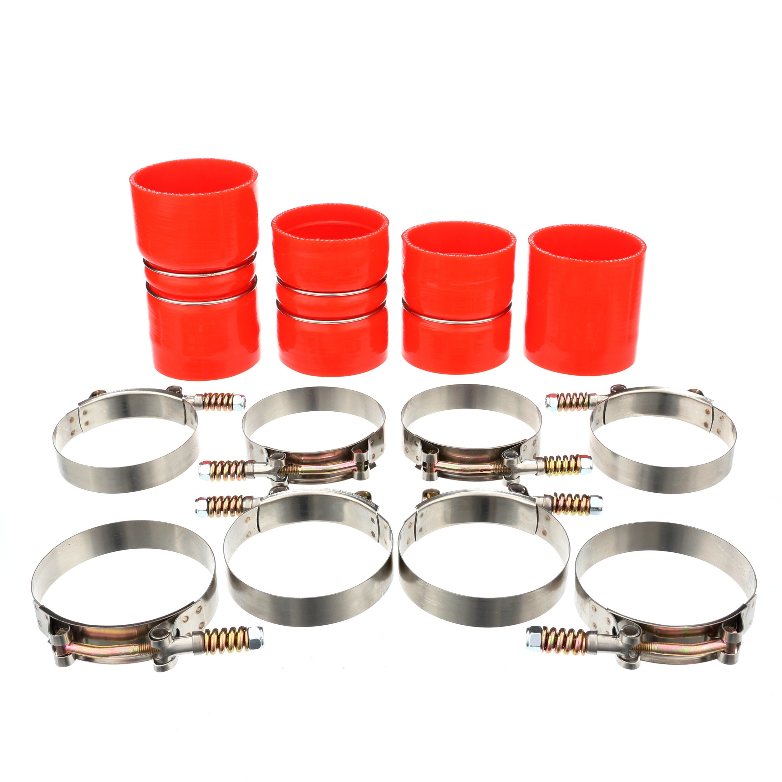 MAMICF640810RD-XQWKA Heavy Duty Silicone Intercooler Boot Kit For 2008-2010 Ford F-250 F-350 6.4L Powerstroke Red Mammoth Parts - Image 1