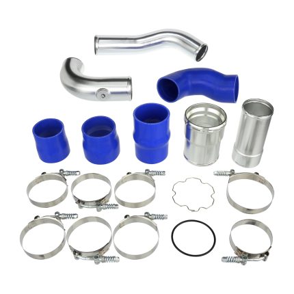 أنبوب تبريد الهواء المصقول ومجموعة حماية سيليكون لسيارات 2011-2016 من طراز Powerstroke Blue Mammoth Ford 6.7L Parts