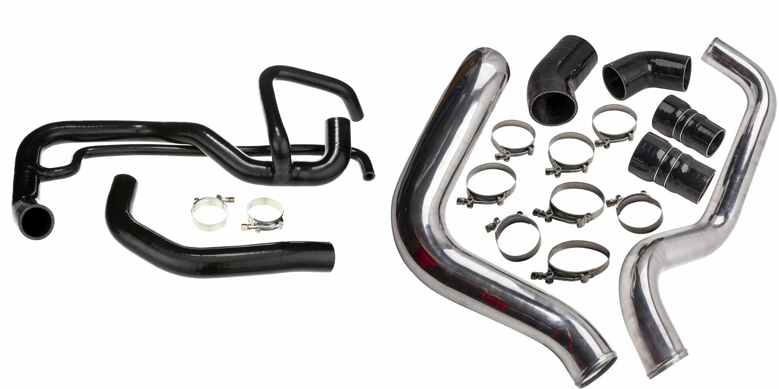 MAMKTC660106BK-XQWKA Silicone Intercooler Boot and Radiator Coolant Hose Kit For 02-04 GM Duramax 6.6 Black Mammoth Parts - Image 1