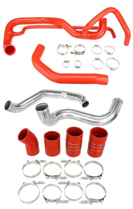 مجموعة حوامل التبريد ومواسير تبريد المبرد الخاصة بـ 02-04 GM Duramax 6.6 Red Mammoth Parts