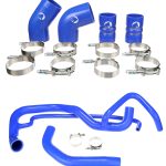 مجموعة حماية التبريد وموصل مبرد المبرد من سيليكون لسيارات 04.5-05 Duramax 6.6 LLY Blue Mammoth Parts