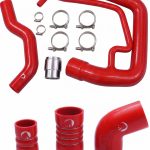 مجموعة خرطوم التبريد من السيليكون عالي الجودة لسيارات Chevy 2006-2010 Silverado GMC Sierra و6.6L Duramax Red Mammoth Parts