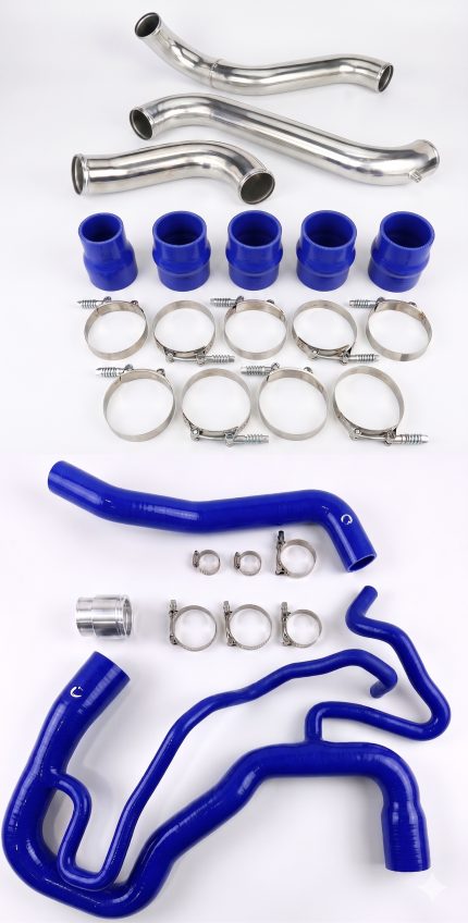 مجموعة خرطوم التبريد من السيليكون عالي الجودة لسيارات تشيفي 2011-2016 Silverado GMC Sierra و6.6L Duramax Blue Mammoth Parts