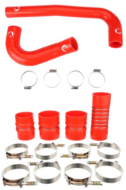 Silicone Radiator Hose and Intercooler Boot Kit For 03-07 Dodge Ram Cummins 5.9L Red Mammoth Parts
