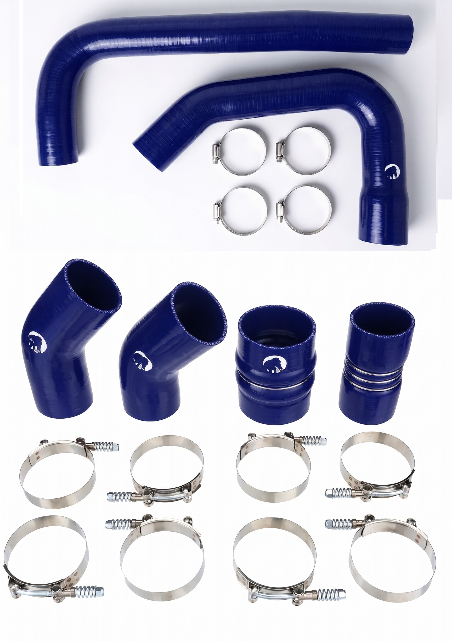 MAMKTD671518BL-XQWKA Heavy Duty Silicone Intercooler and Coolant Hose Kit Compatible With 2015-2018 Dodge Ram Cummins 2500 3500 6.7L Diesel Blue Mammoth Parts - الصورة 1