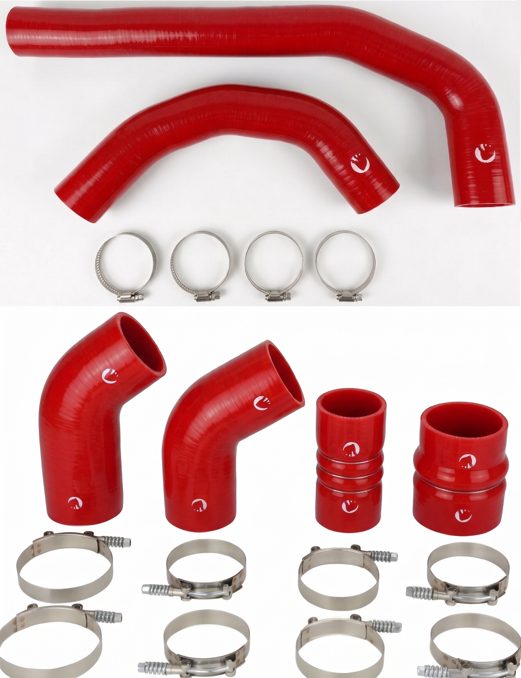 MAMKTD671925RD-XQWKA Heavy Duty Silicone Intercooler and Coolant Hose Kit Compatible With 2019-2026 Dodge Ram Cummins 2500 3500 6.7L Diesel Red Mammoth Parts - Image 1