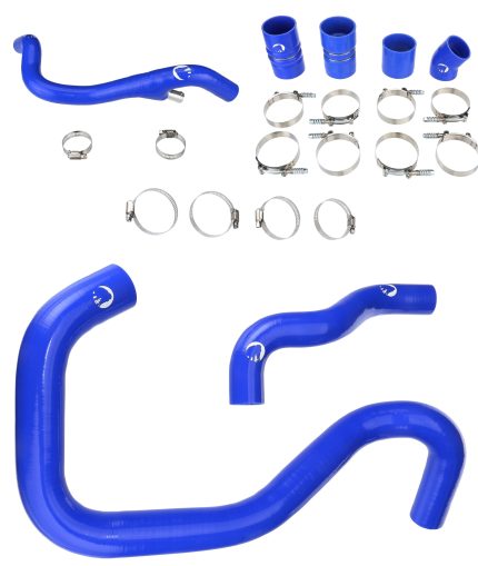 Silicone Radiator Hose and Intercooler Boot Kit For 05-07 Ford F-250 F-350 6.0L Blue Mammoth Parts
