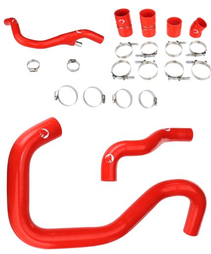 مجموعة خرطوم المبرد المصنوع من السيليكون وجهاز التبريد المدمج لسيارات Ford F-250 F-350 05-07 من نوع Red Mammoth Parts