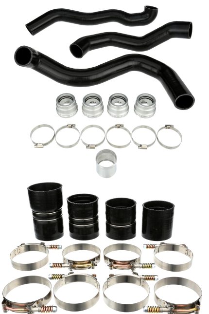 Silicone Intercooler Boot and Radiator Hose Kit For 08-10 Ford F-250 F-350 6.4L Black Mammoth Parts