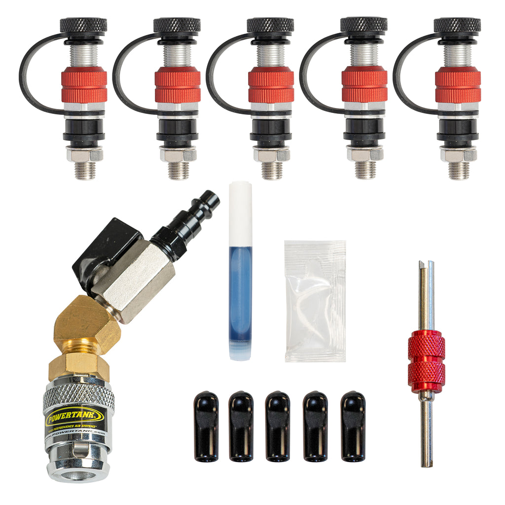 MON-8601-GNJC Monster Valve Flat2 - Dual Valve Stem Wheels - 5 Pack with Install Tools Power Tank - الصورة 1