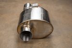 ⁦Off Road Universal Muffler Kit, Single Inlet Single Outlet, 101MM 4 Inch 1 Muffler Valvetronic Designs⁩ - الصورة ⁦3⁩