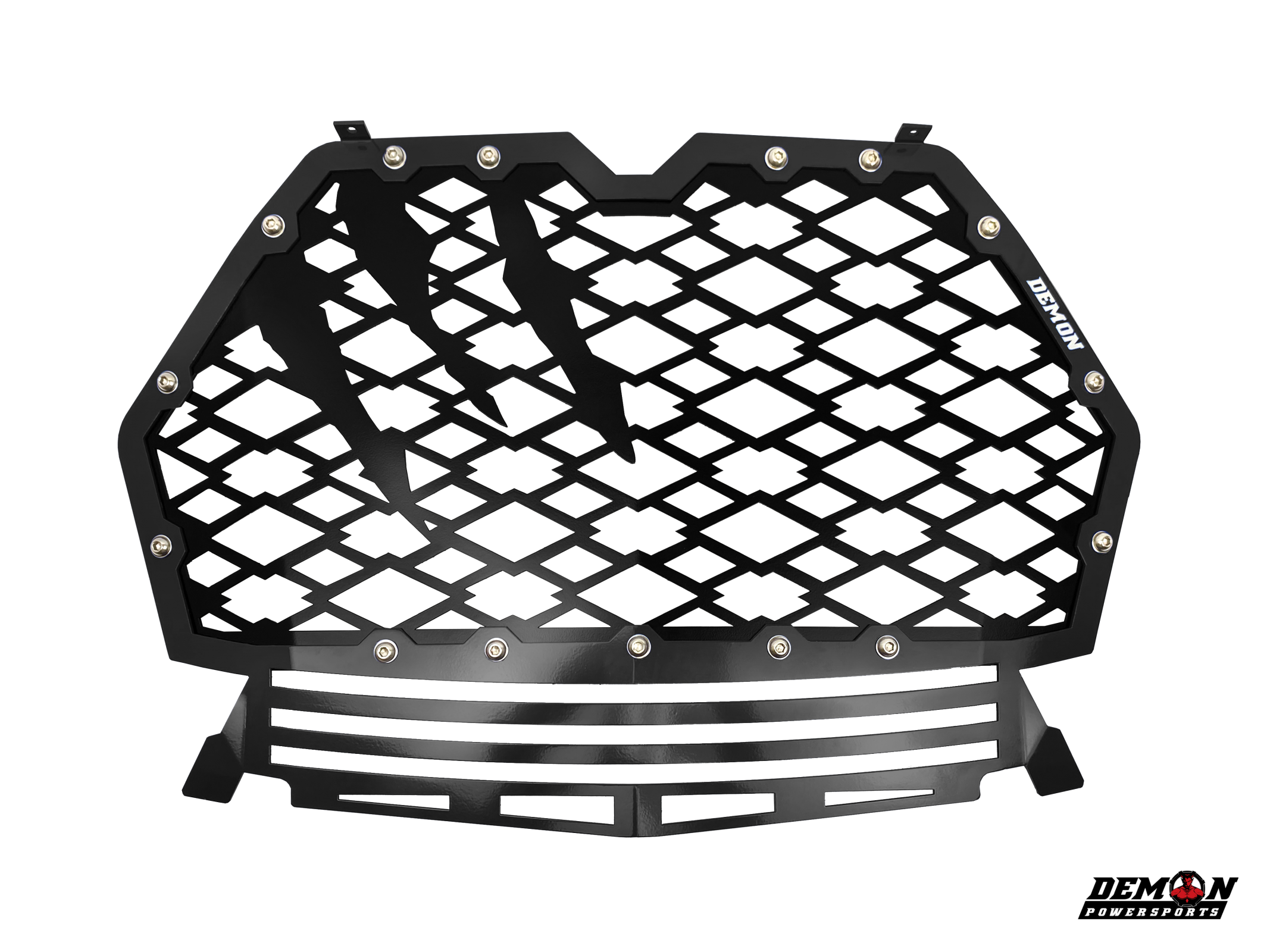 PAFG-6002HD-D_0-HVVF Demon Powersports Front Grill Front Black Each 17-18 Polaris RZR Turbo Demon Powersports - الصورة 1