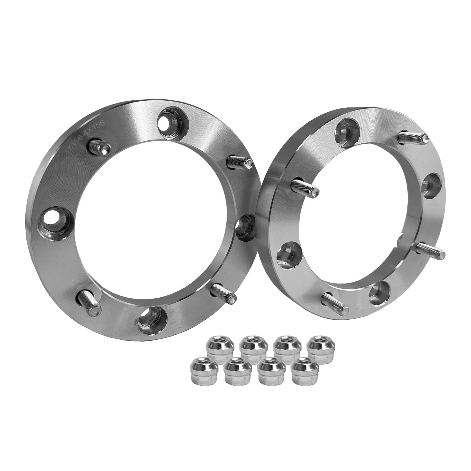 PAWS-1019_0-HVVF Rugged Wheels Spacers OE Replacement Front Rear 4 x 156 mm Thread M10 X 1.25 Thickness 1 Inch Set 12-22 Polaris Sportsman Demon Powersports - الصورة 1