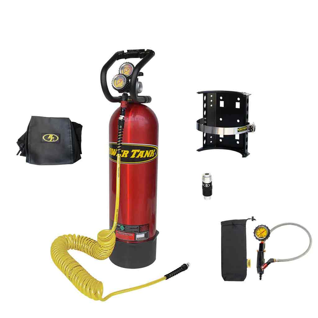PT15-5350-CR-GNJC CO2 Tank 15 Lb Power Tank Package B 250 PSI Candy Red Power Tank - الصورة 1