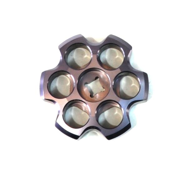 VLV-5008-GR-GNJC Aluminum Tank Knob Six Shooter Gunmetal Grey Power Tank - الصورة 1
